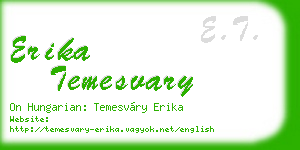 erika temesvary business card