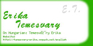erika temesvary business card